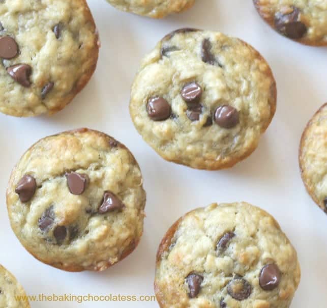 Perfect Banana Chocolate Chip Muffins! Fluffy & Moist!