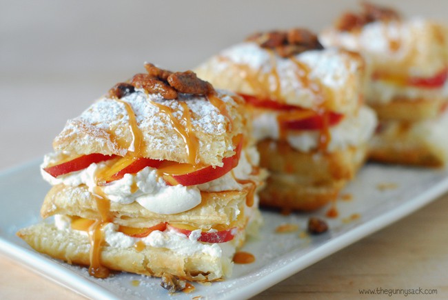 Peach Napoleon with Maple Whipped Cream @ The Gunny Sack