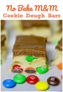 M&M Cookie Dough Bars (No-Bake)