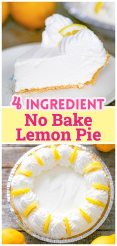4 Ingredient No Bake Lemon Pie