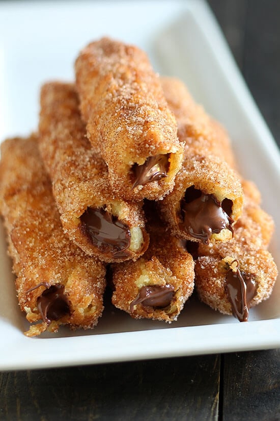 Nutella Stuffed Churros @ Handle the Heat heavenly dessert recipes