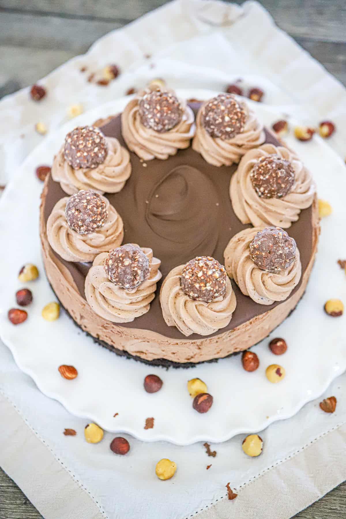 Best Ever No Bake Nutella Cheesecake recipe chocolate hazelnut