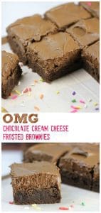 OMG! Chocolate Cream Cheese Frosted Brownies