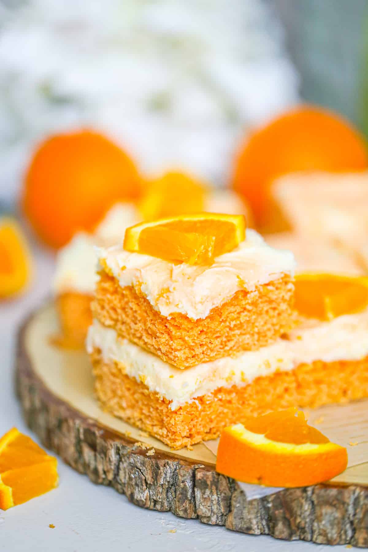 Orange Creamsicle Cake Bars
