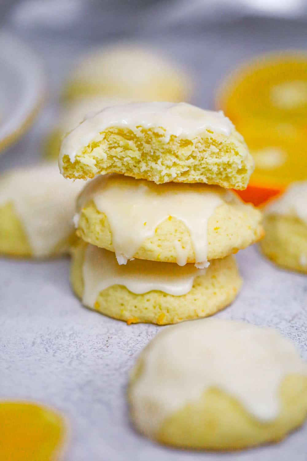 Soft Orange Cookies with Orange Icing