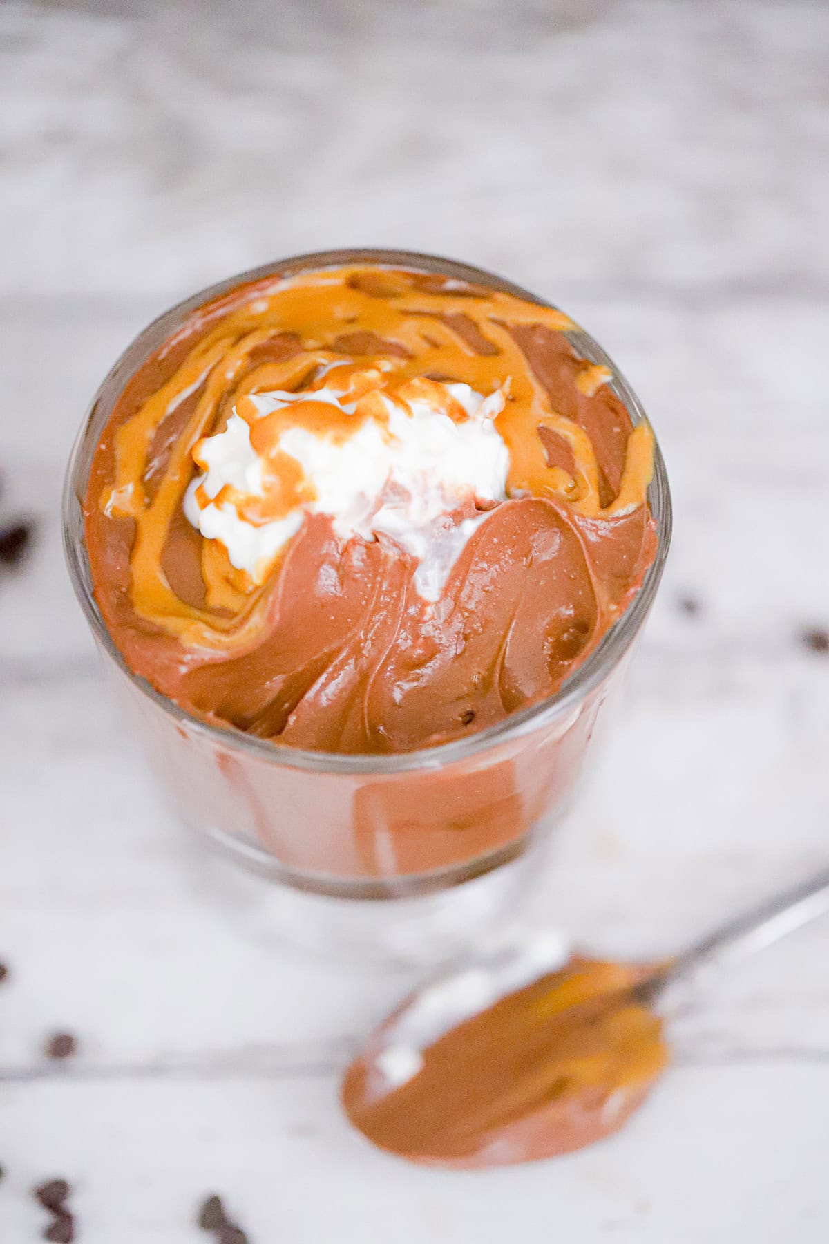 Make a delicious Chocolate Peanut Butter Cottage Cheese Mousse in just five minutes with this creamy, protein-packed dessert recipe!