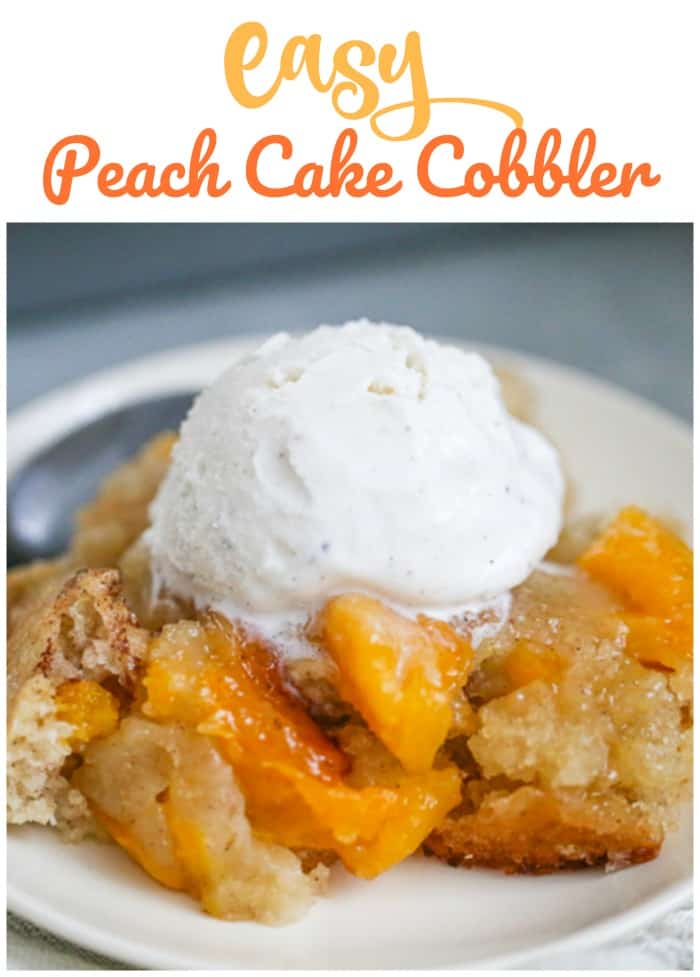 Easy Peach Cake Cobbler