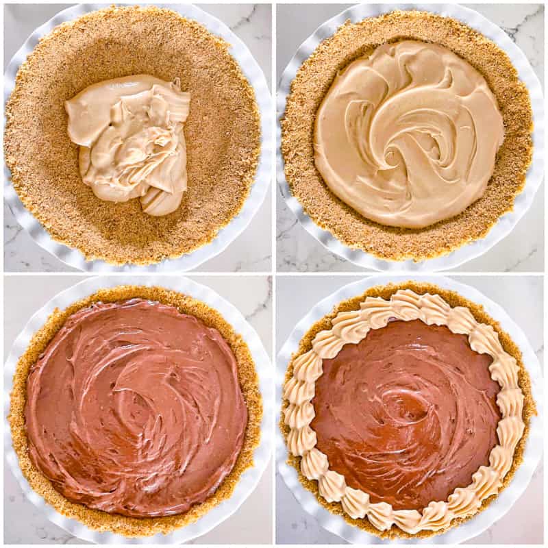 peanut butter chocolate no bake pie