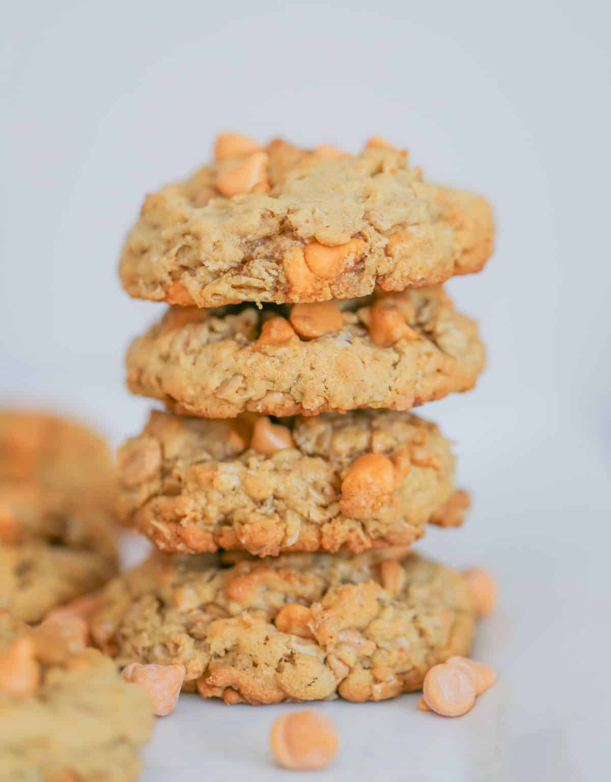 Peanut Butter Oatmeal Butterscotch Scotchies Cookies recipe with healthy options 