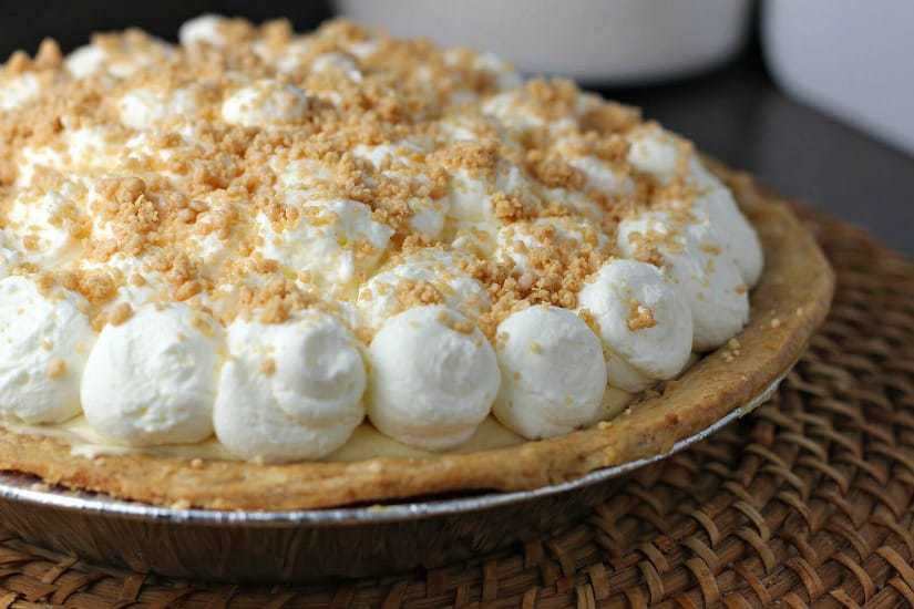 side view Amish Peanut Butter Cream Pie