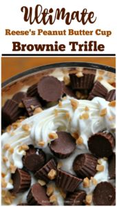 peanut butter cup chocolate brownie trifle