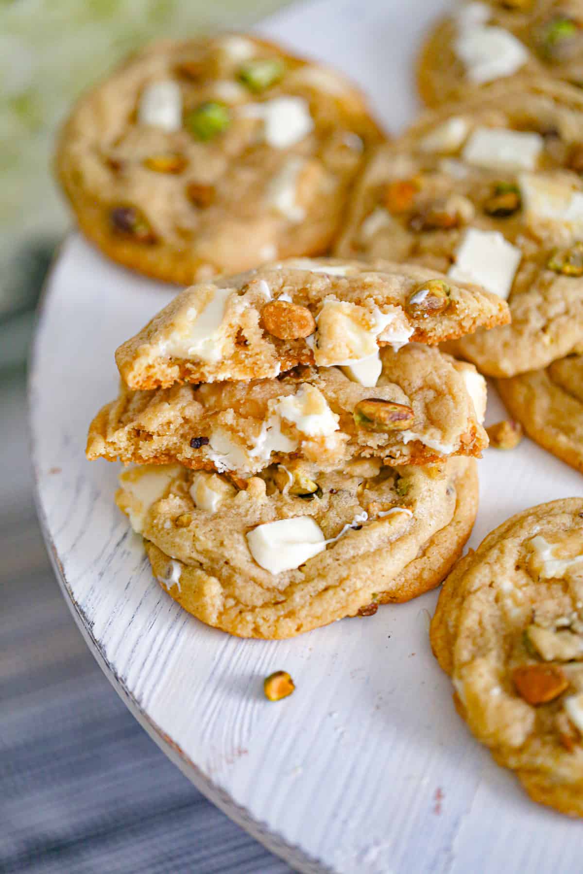 sweet salty white chocolate pistachio cookies recipe