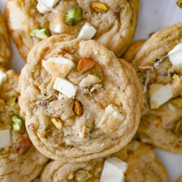 White Chocolate Pistachio Cookies