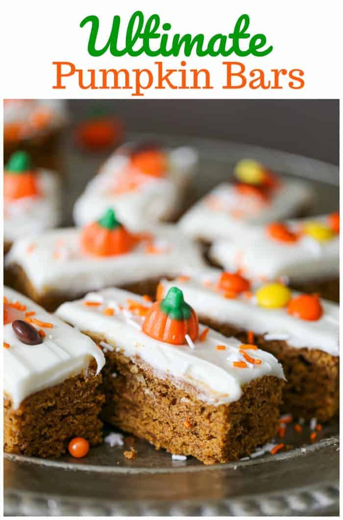 Ultimate Pumpkin Bars with Creamy Cream Cheese Frosting