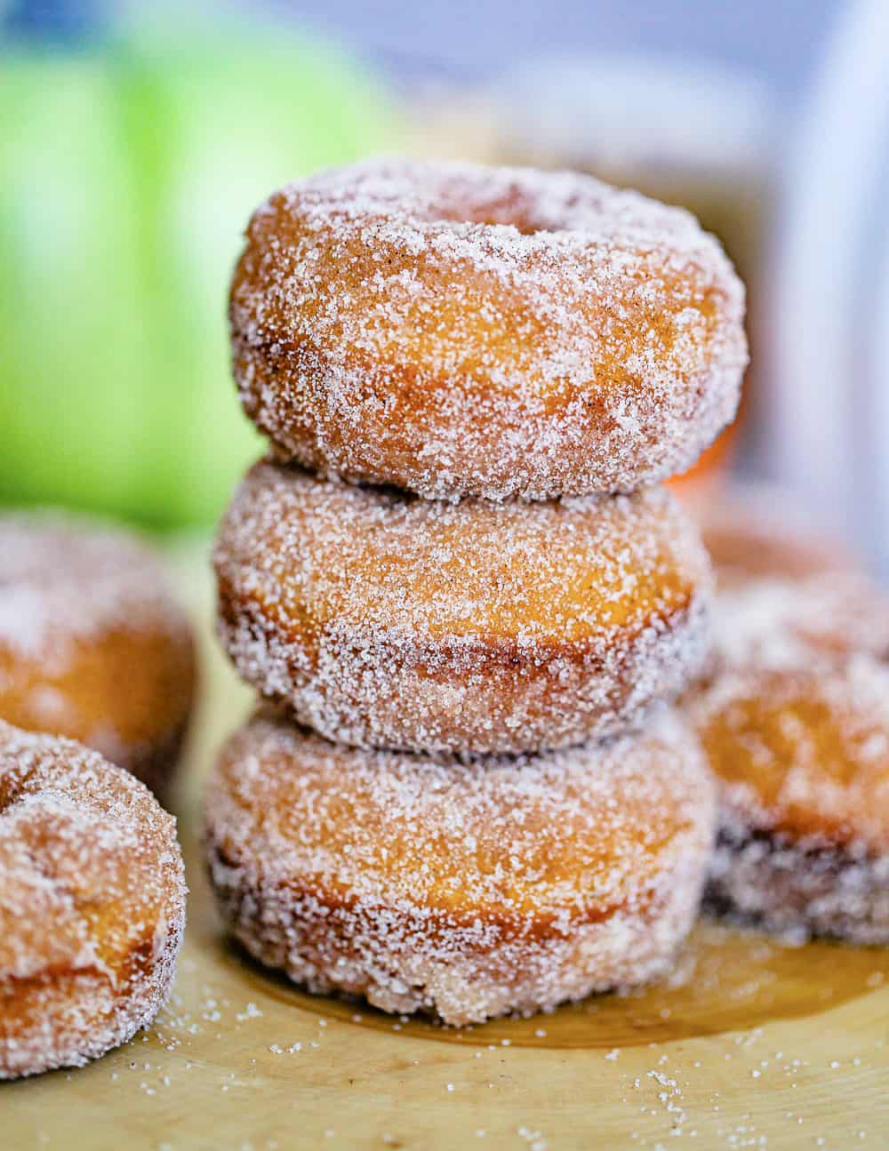baked pumpkin donuts stack