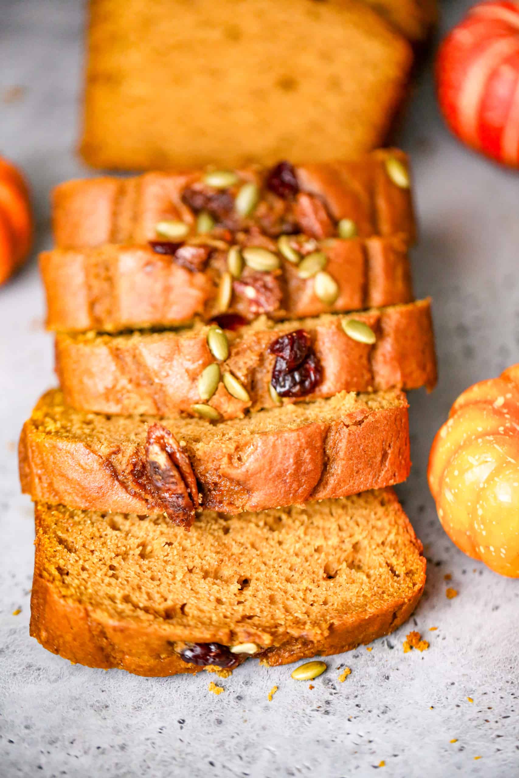 healthy Pumpkin Greek Yogurt Bread fall recipe 