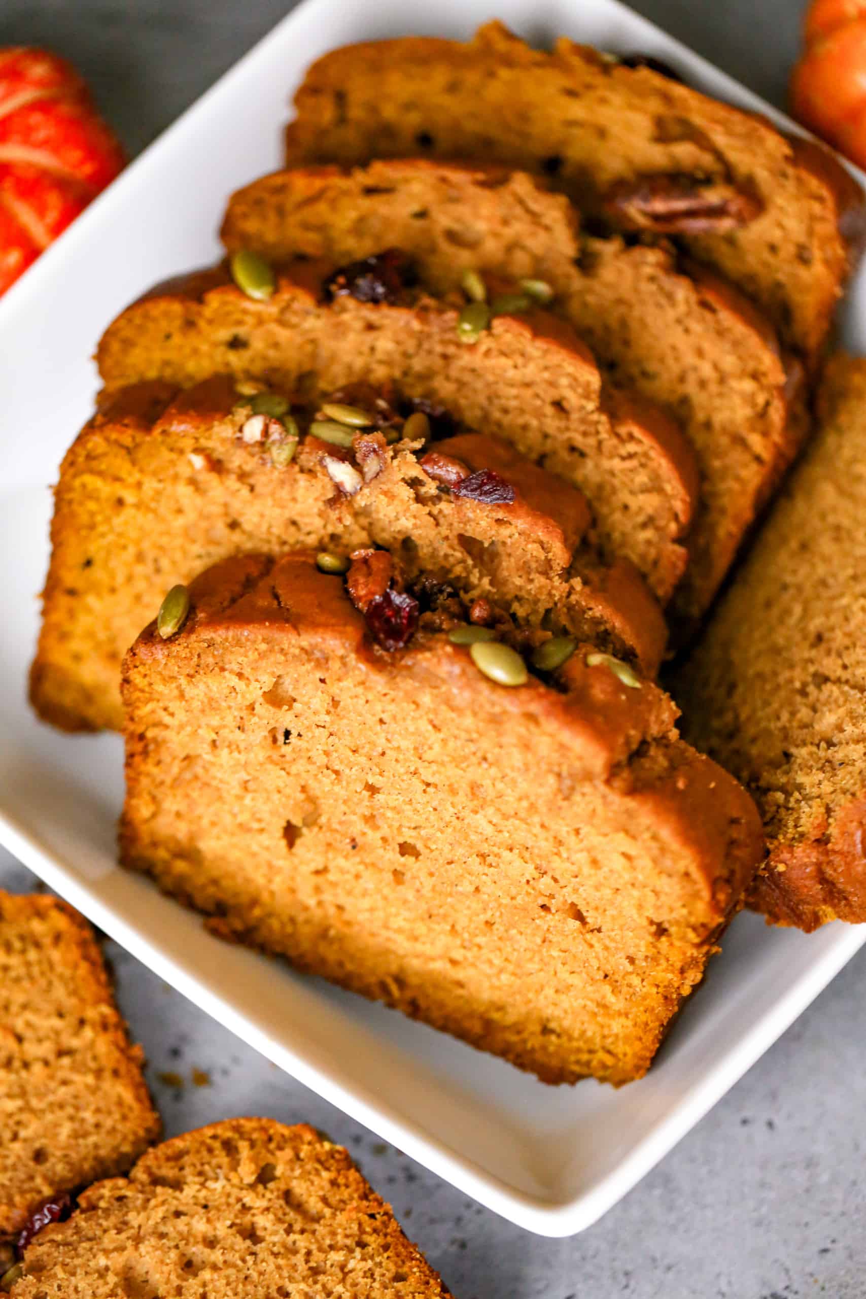 healthy Pumpkin Greek Yogurt Bread fall recipe 