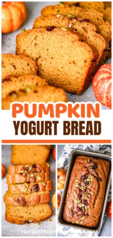 Pumpkin Greek Yogurt Bread