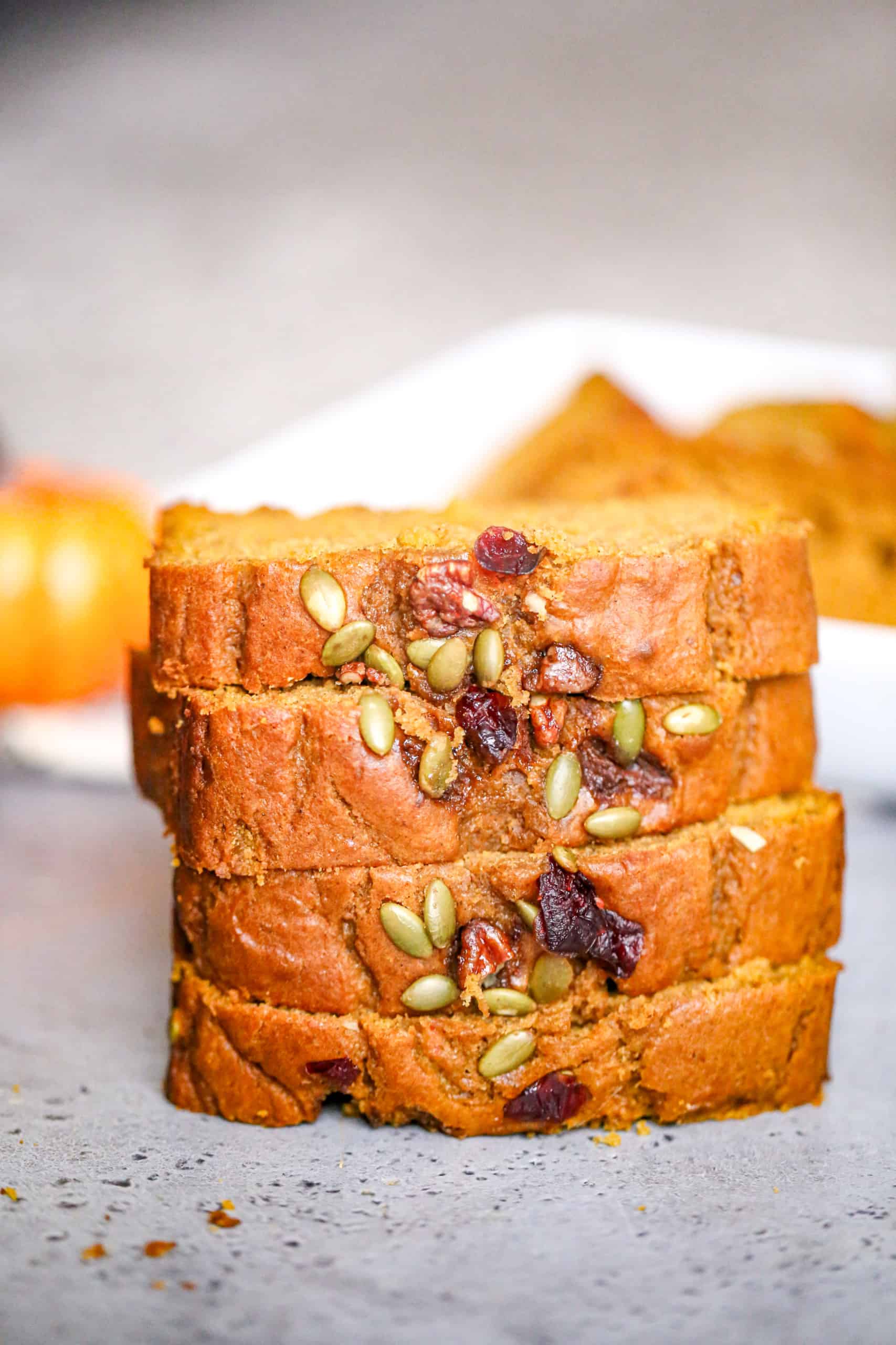 healthy Pumpkin Greek Yogurt Bread fall recipe 