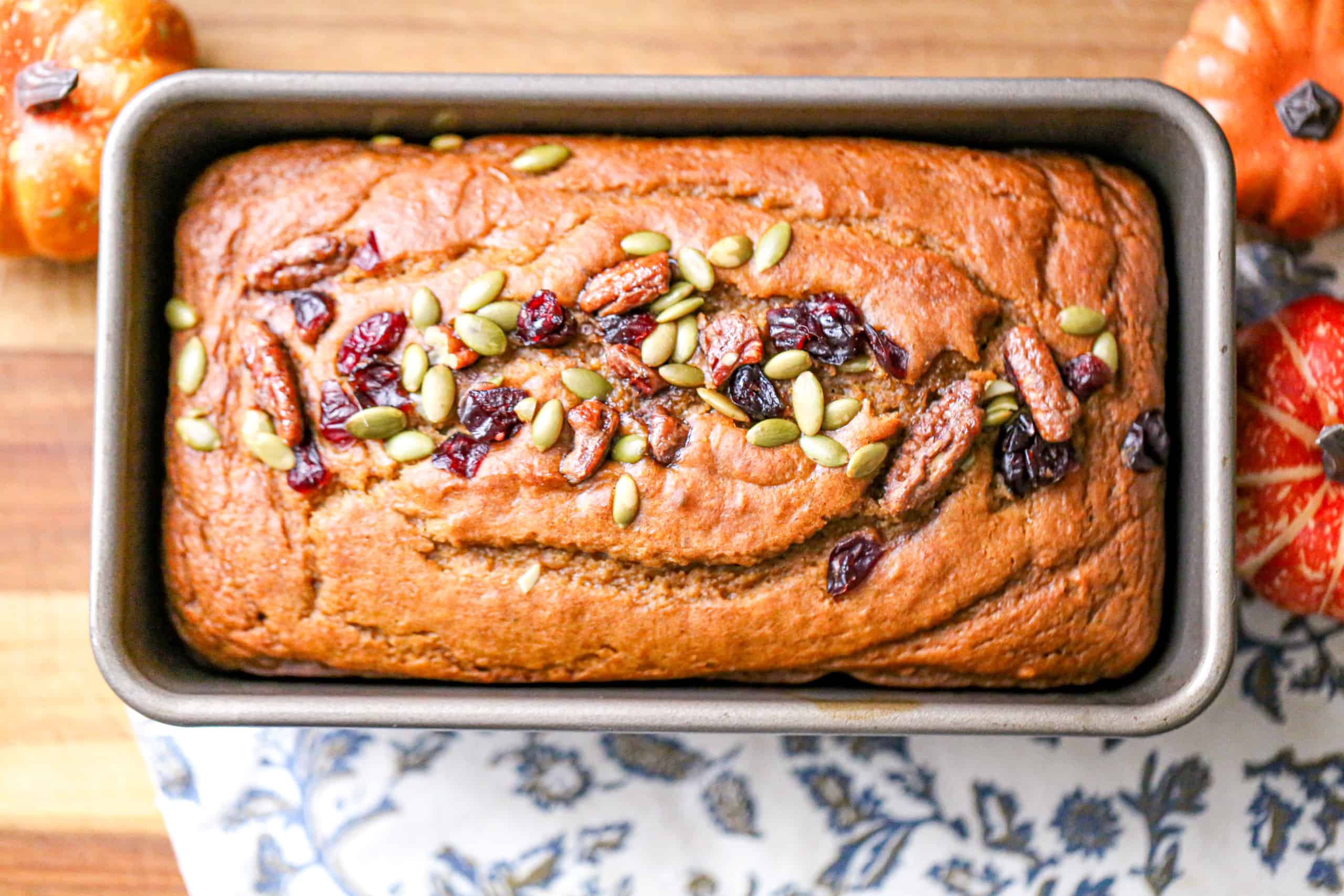 healthy Pumpkin Greek Yogurt Bread fall recipe 