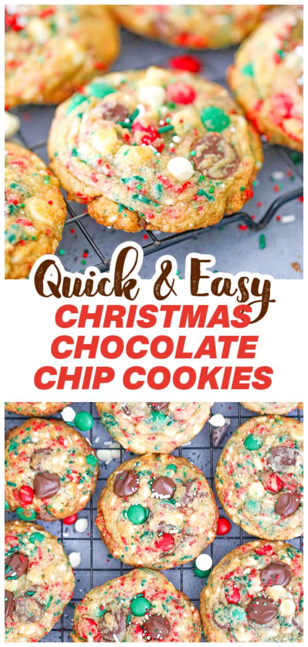 Christmas Chocolate Chip Cookies christmas cookie recipe
