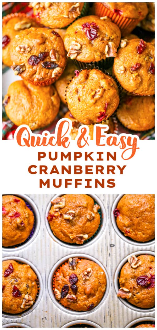 Best Pumpkin Cranberry Muffins