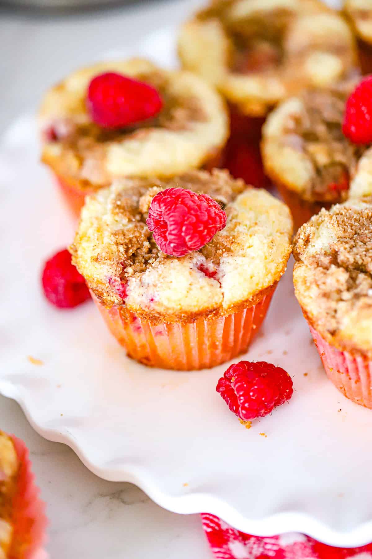 Easy Fresh Raspberry Coffee Cake Muffins