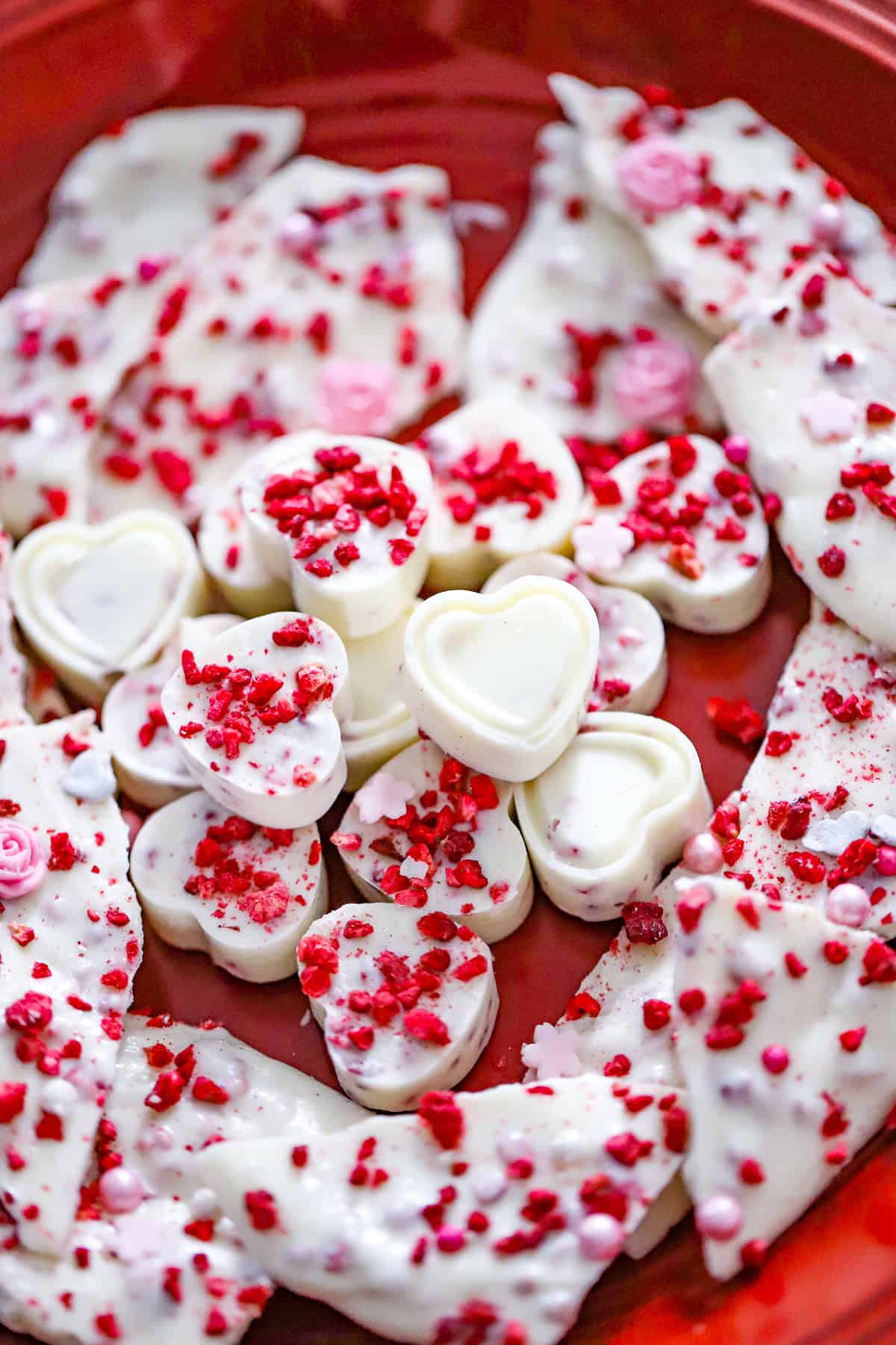 White Chocolate Raspberry Hearts & Bark (Two Easy Valentine Treats!)