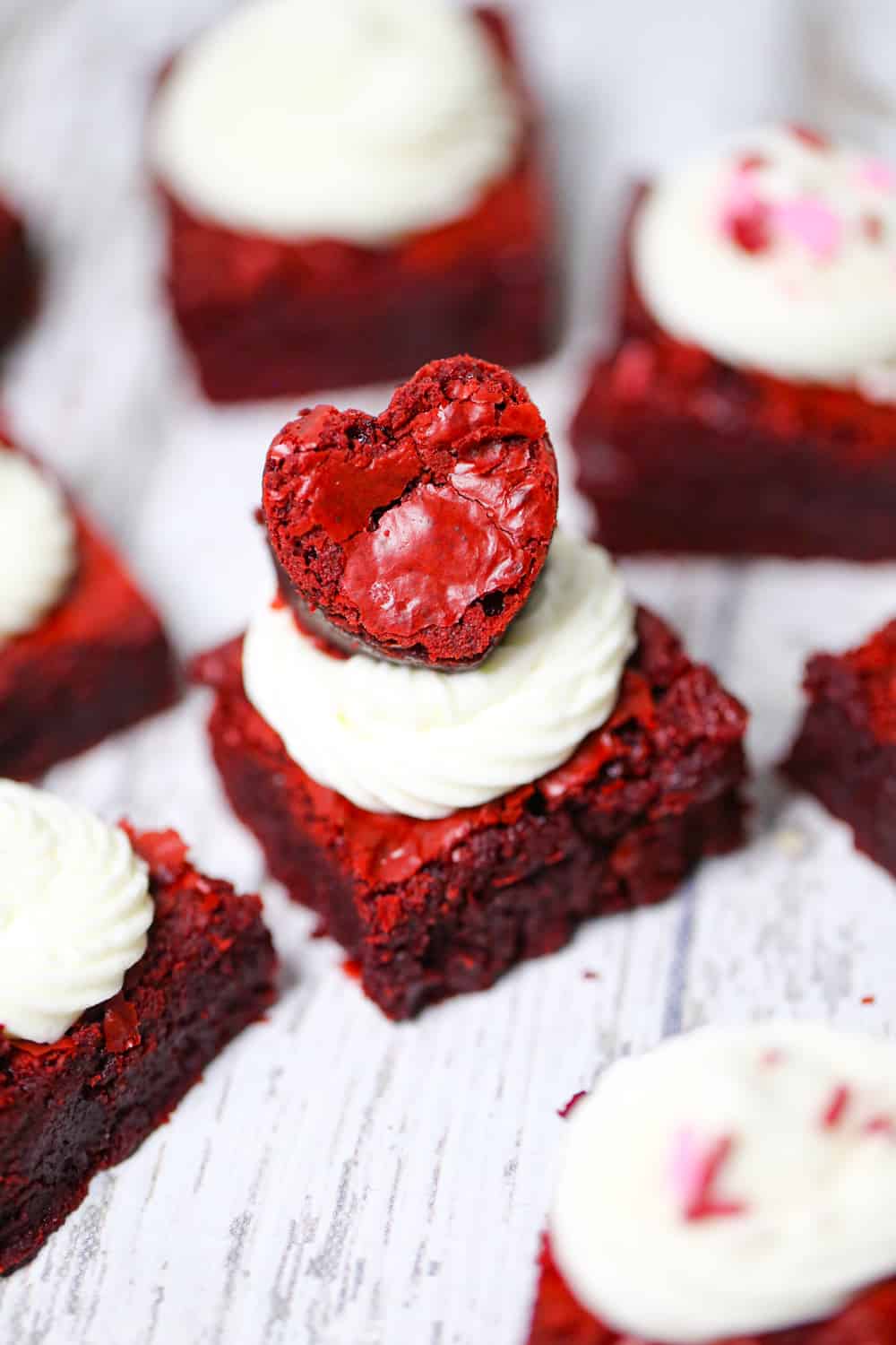 Mini Red Velvet valentine's day Brownie recipes
