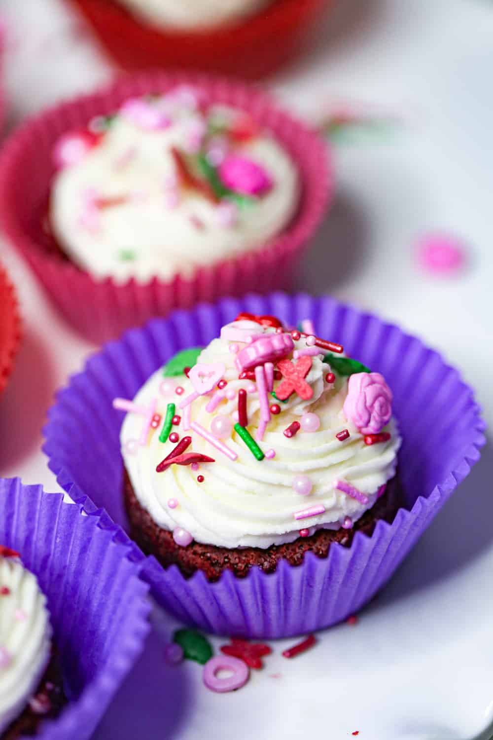 Mini Red Velvet valentine's day brownie recipes