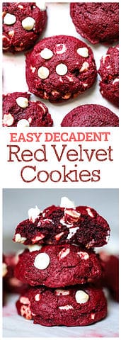 red velvet levain cookies