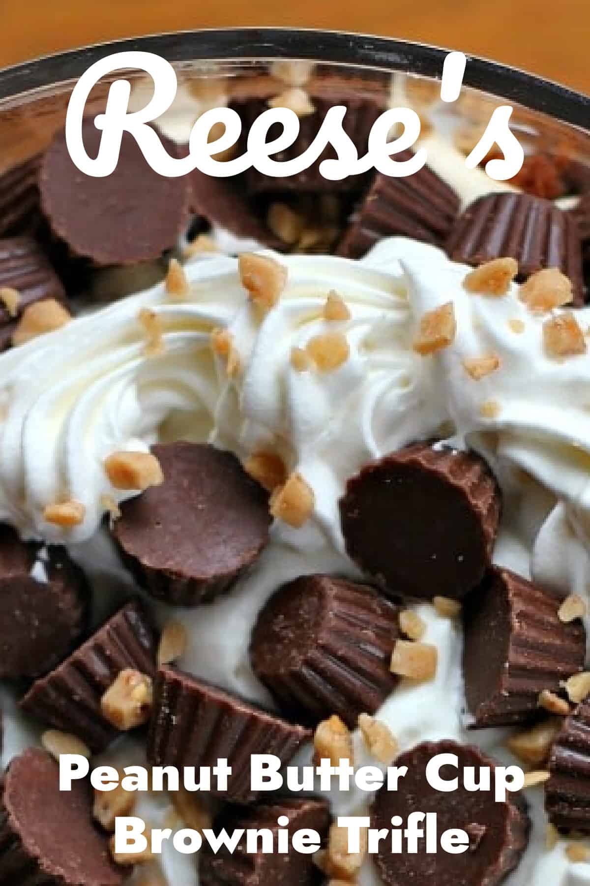 peanut butter cup chocolate brownie trifle