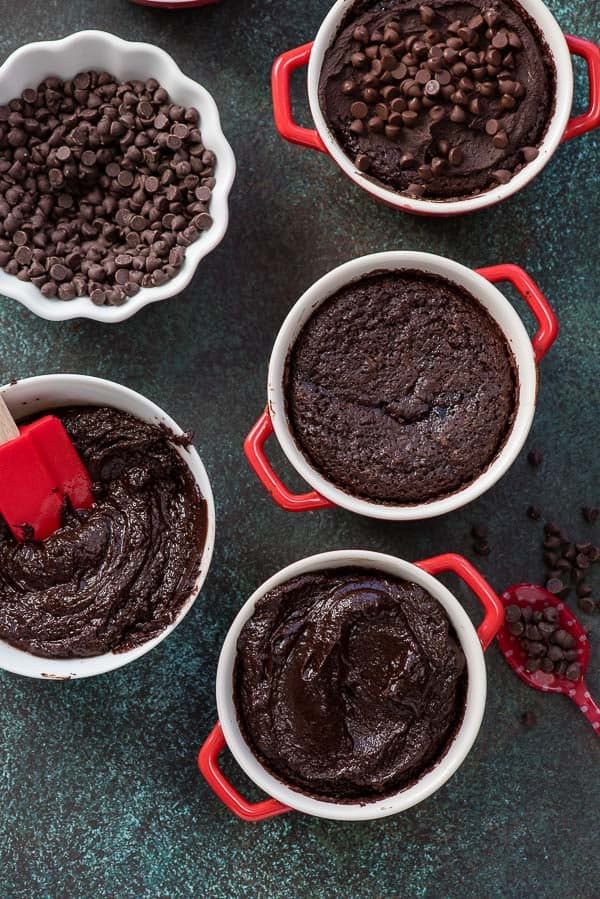 Rich Chocolate Cherry Brownie Pots
