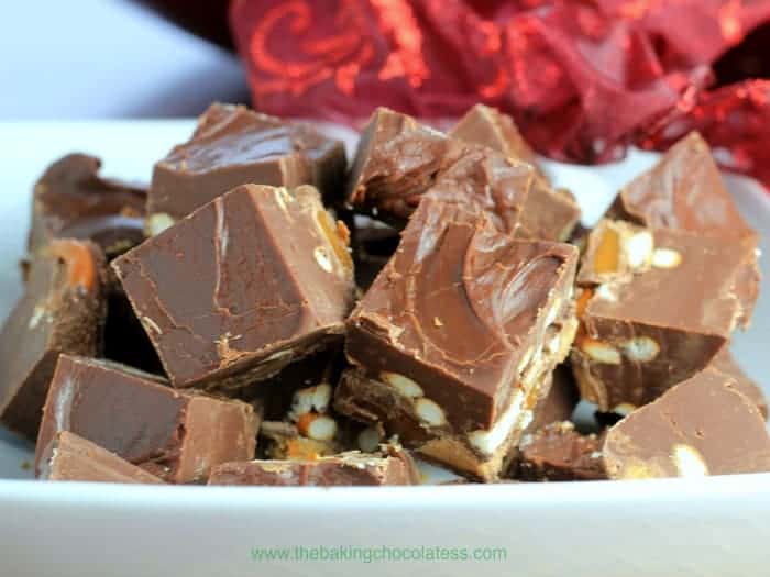 Rolo Reeses PB Pretzel Fudge