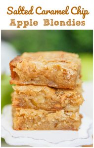 Salted Caramel Chip Apple Blondies