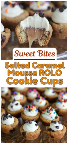 Salted Caramel Mousse ROLO Cookie Cups