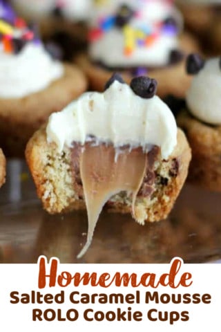 Salted Caramel Mousse ROLO Cookie Cups