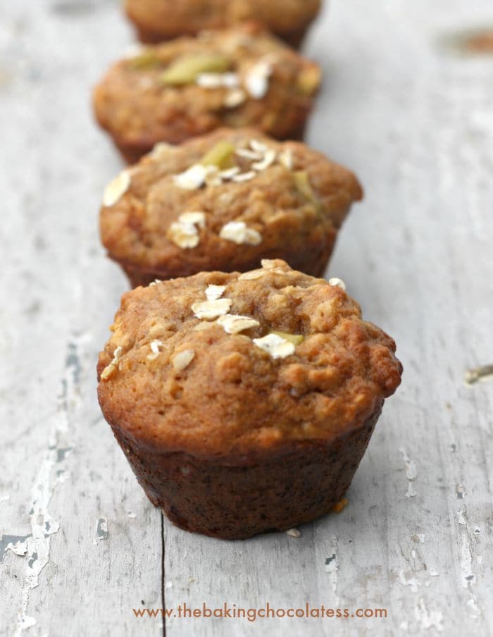 Skinny Apple Peanut Butter MIni Muffins