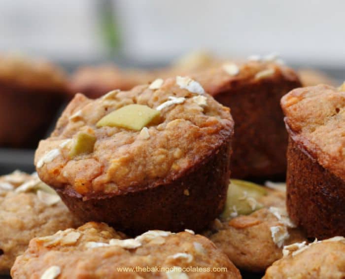 Skinny Apple Peanut Butter MIni Muffins