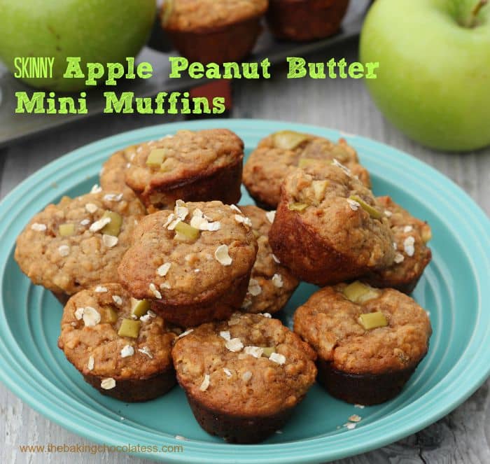 Skinny Apple Peanut Butter MIni Muffins