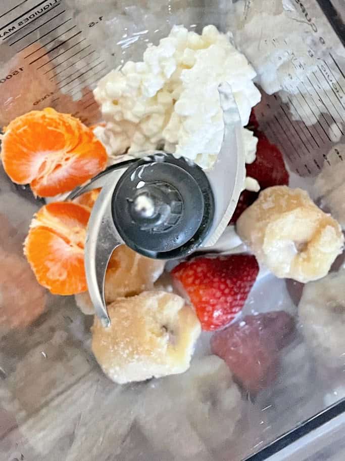 banana strawberry orange cottage cheese smoothie