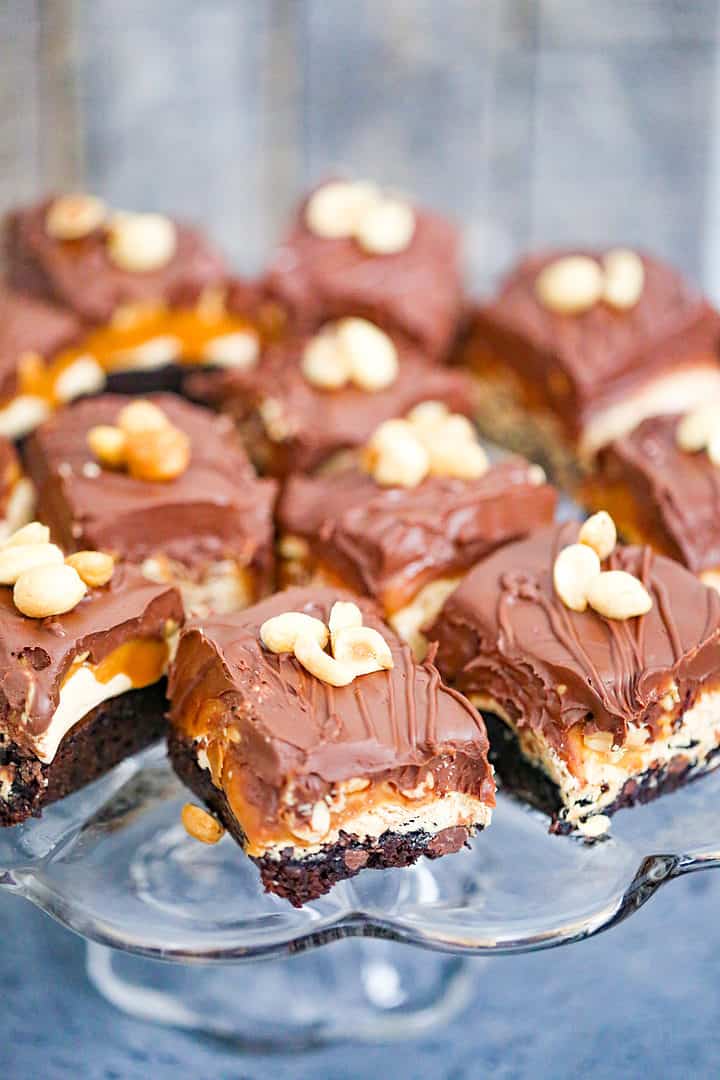 Outrageous Snickers Brownies