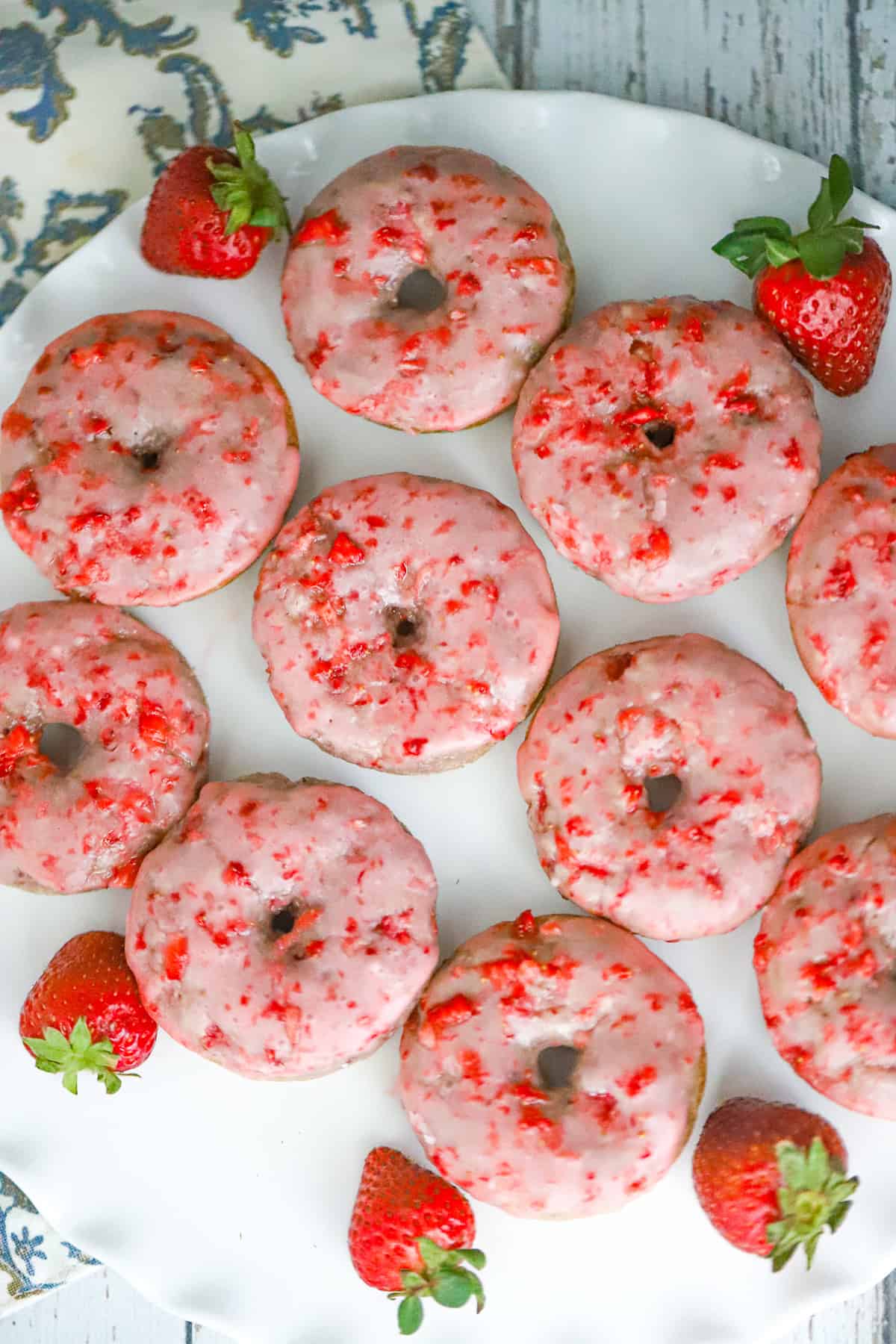 homemade Baked Strawberry Cake Donuts recipe