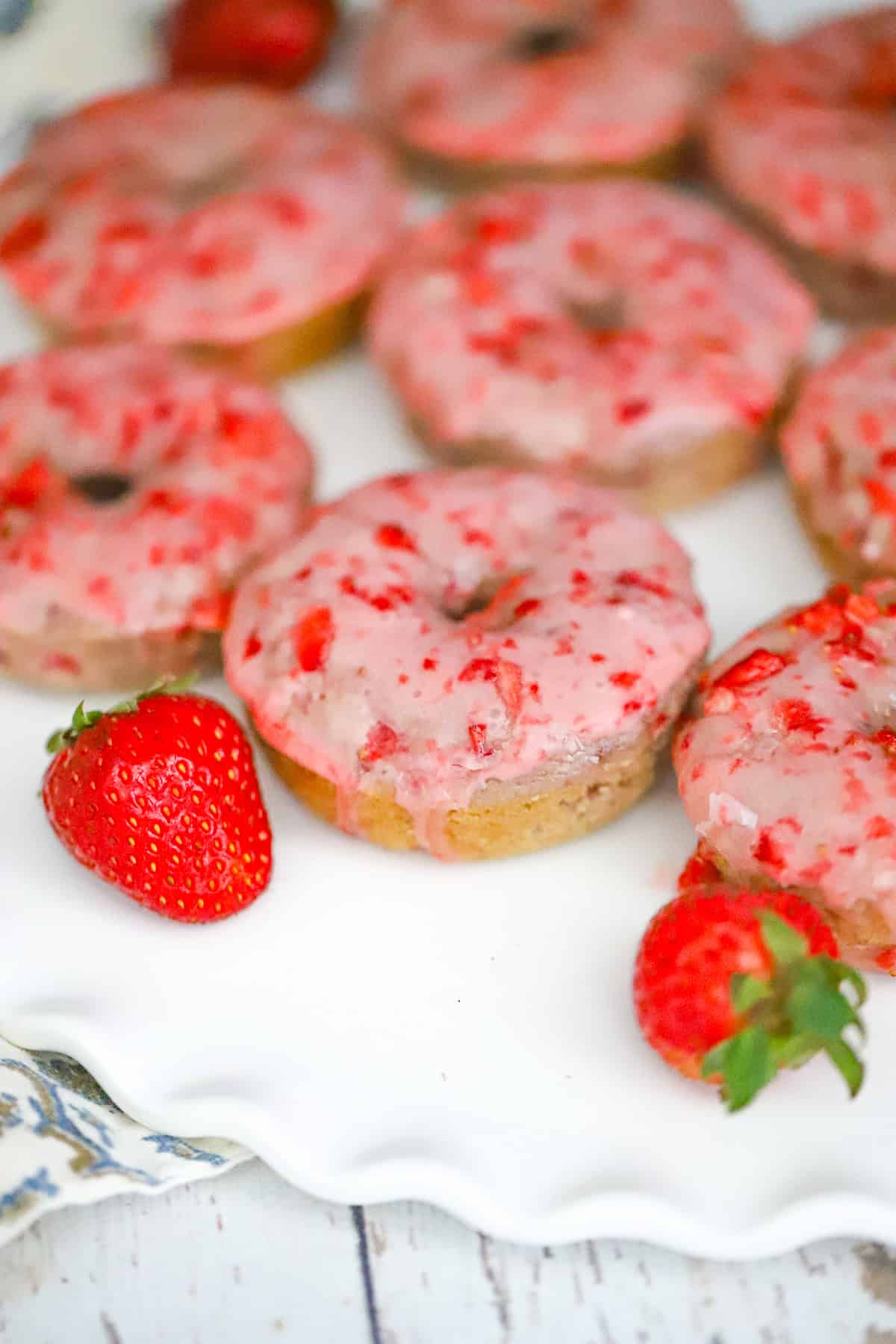 homemade Baked Strawberry Cake Donuts recipe