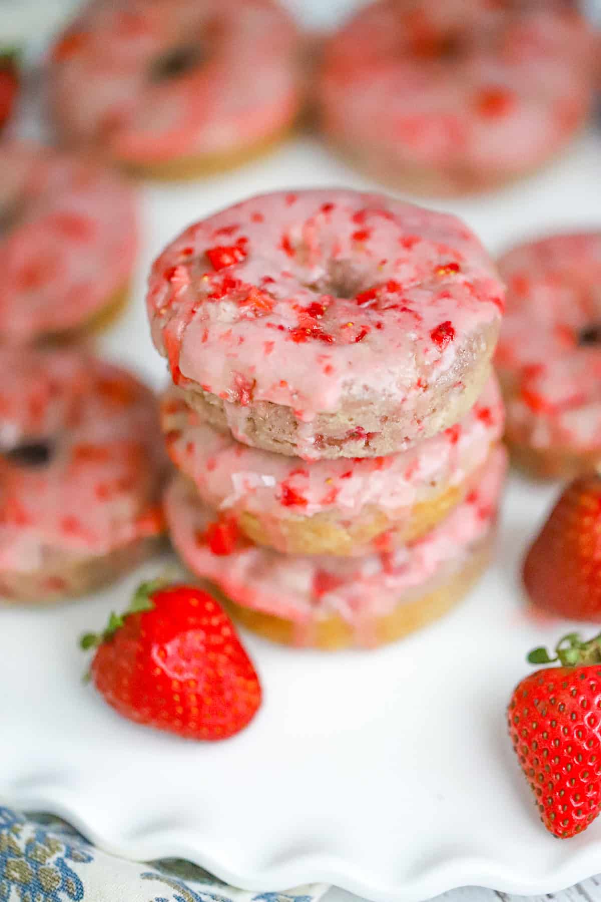 homemade Baked Strawberry Cake Donuts recipe