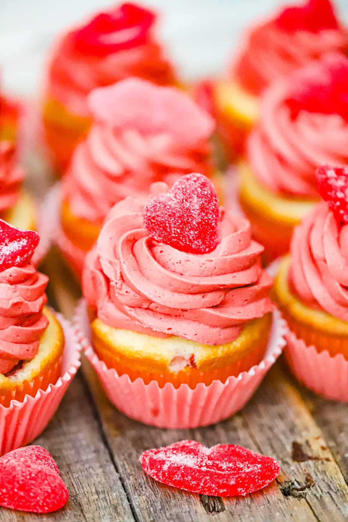 Valentine Strawberry Cupcakes