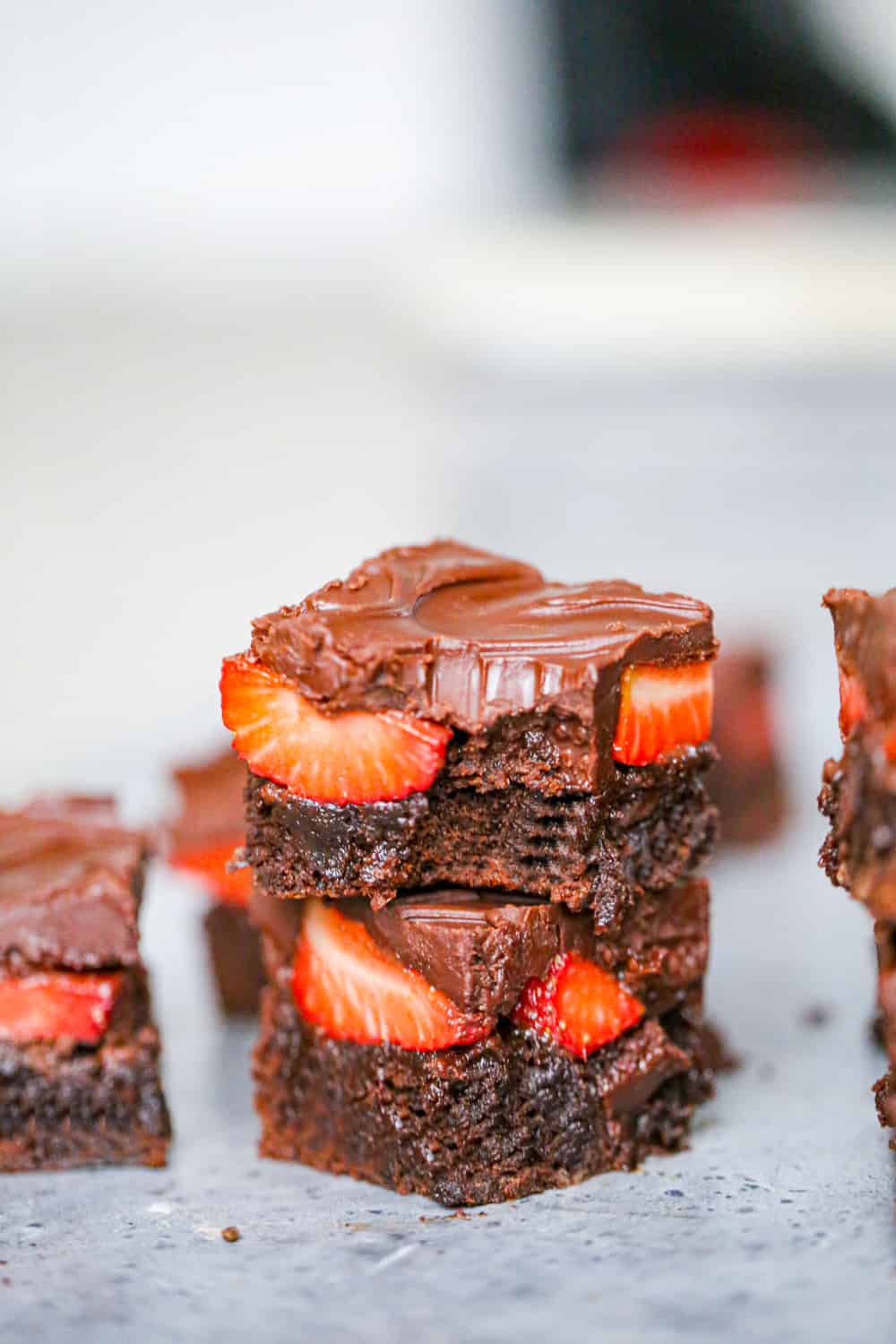 strawberry ganache brownies