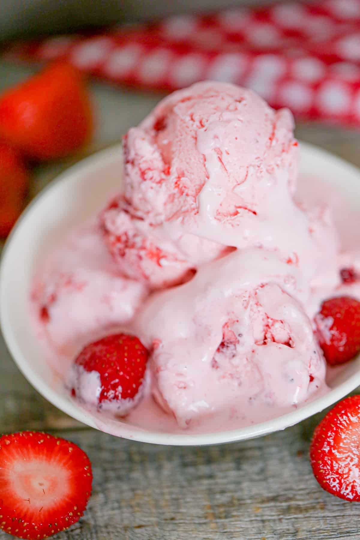 Easiest No Churn Strawberry Ice Cream