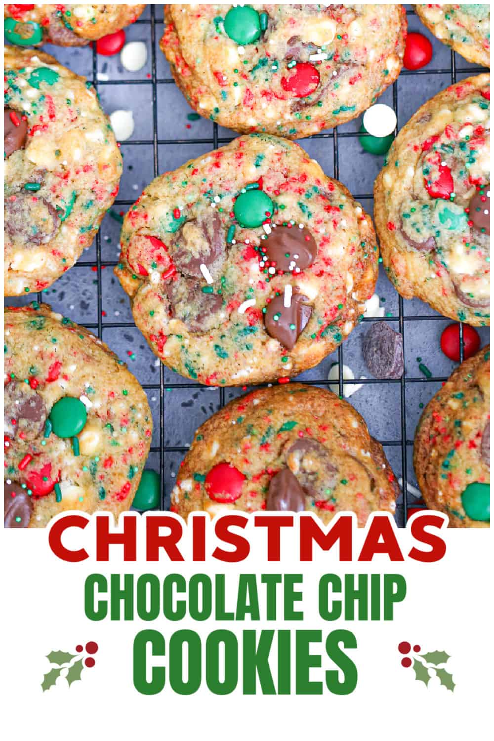 Christmas Chocolate Chip Cookies christmas cookie recipe
