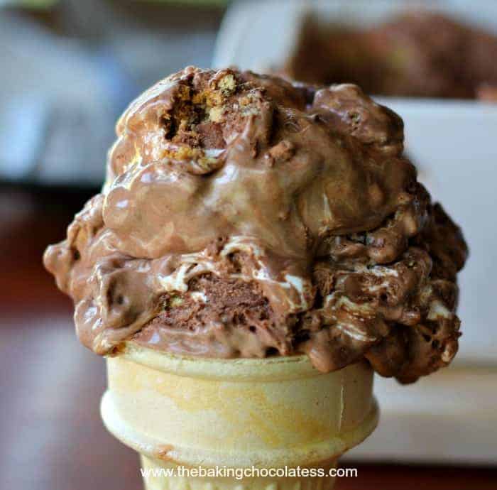 Supreme Chocolate Rolo S'mores Ice Cream